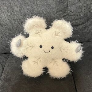 Jellycat Fluffy White Snowflake Plush